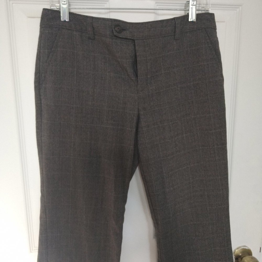 GH Bass Herringbone Plaid Pants Brown 6
